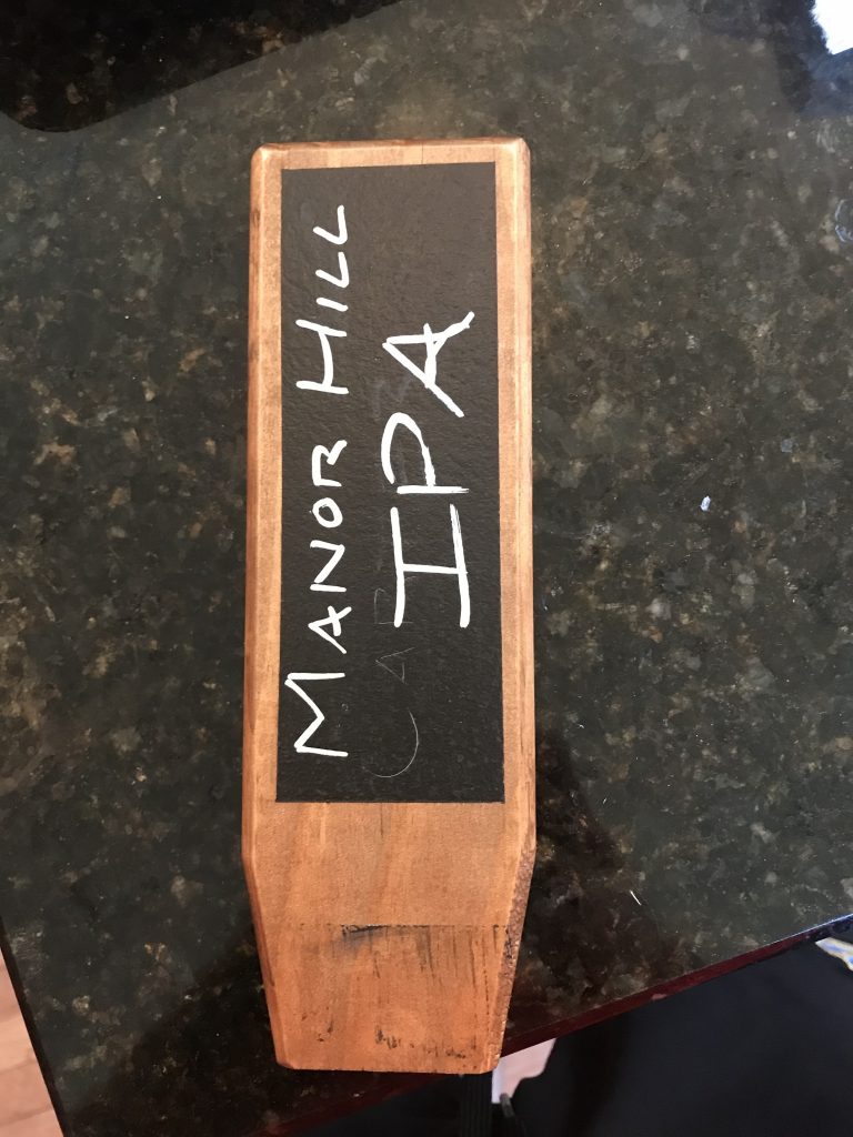 Wooden Chalkboard Keg Taps